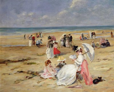 Strand bei Courseulles von Henri Michel Levy